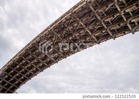 五月，日本山口岩國城腳下的錦帶橋 122322520