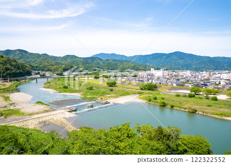 View of the Hijikawa River from Ozu Castle, Ehime, Japan, May View of the Hijikawa River from Ozu Castle, Ehime, Japan, May 122322552