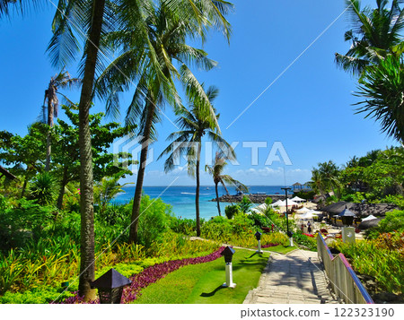 White sand beach under clear skies White sand beach under clear skies 122323190