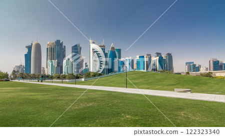 The high-rise district of Doha timelapse hyperlapse The high-rise district of Doha timelapse hyperlapse 122323340