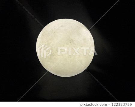 Full moon light placed on a black background Full moon light placed on a black background 122323739