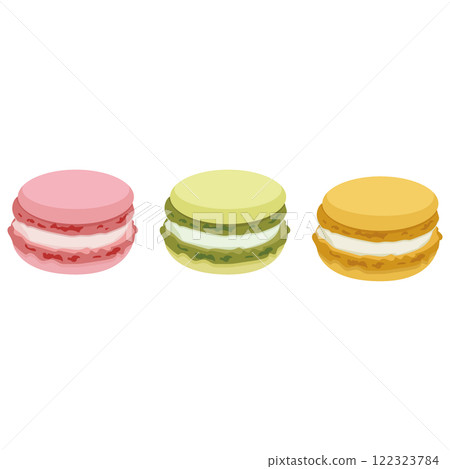 Colorful macaron illustration material vector 122323784