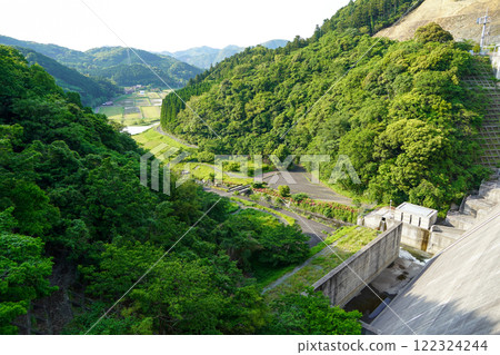 Looking downstream from Yumeno Dam Looking downstream from Yumeno Dam 122324244