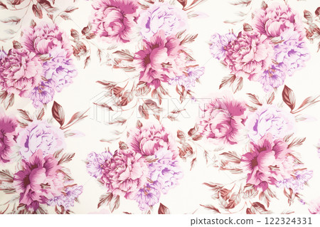 Fragment of colorful retro tapestry textile pattern with floral ornament useful as background. Floral textile or cloth, macro shot. Fragment of colorful retro tapestry textile pattern with floral ornament useful as background. Floral textile or cloth, macro shot. 122324331