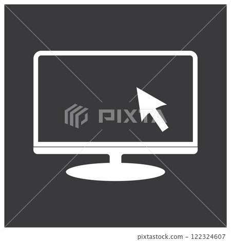 monitor vector icon design. 122324607