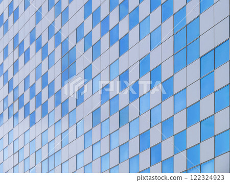 Glass wall square pattern modern building facade Architecture details Glass wall square pattern modern building facade Architecture details 122324923