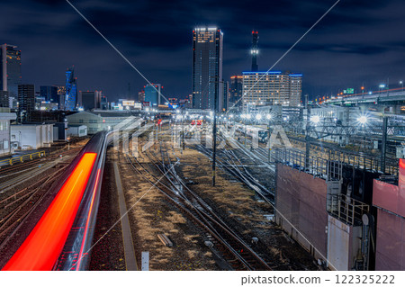 Nagoya train night view Nagoya train night view 122325222