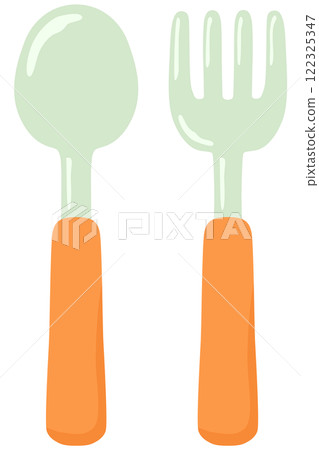 Kids spoon Kids fork Vector material Kids spoon Kids fork Vector material 122325347