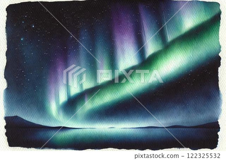 Aurora on a cold night in the north 122325532