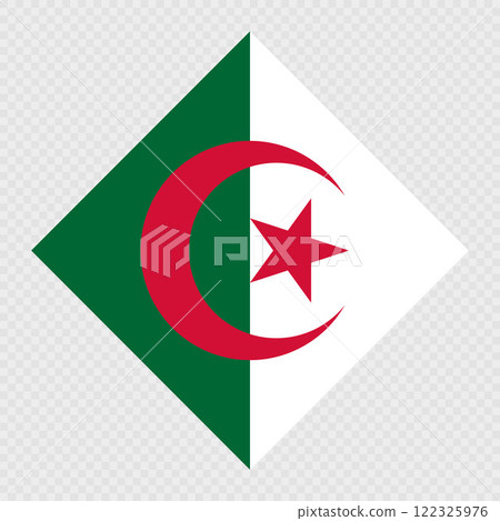 Algeria rhombus flag. Vector illustration. 122325976