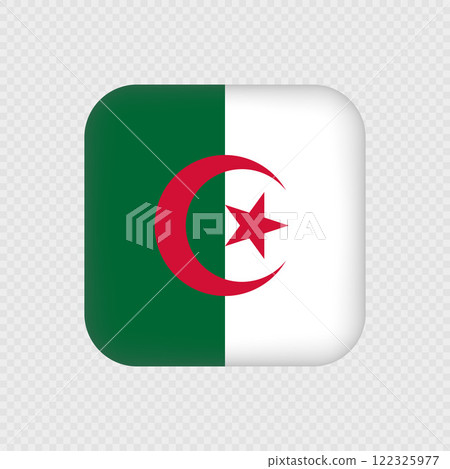 Algeria square flag. Vector illustration. 122325977