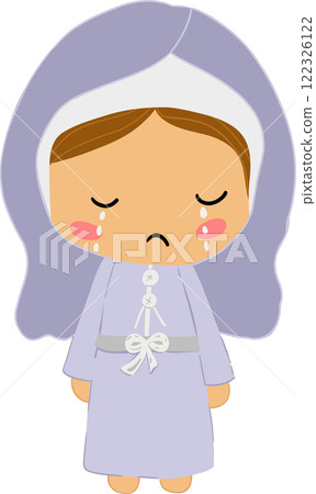 A powerful depiction of Mary praying and crying at the death of Jesus, capturing the deep emotion and sorrow of this pivotal moment in the Easter story and the Bible. A powerful depiction of Mary praying and crying at the death of Jesus, capturing the deep emotion and sorrow of this pivotal moment in the Easter story and the Bible. 122326122