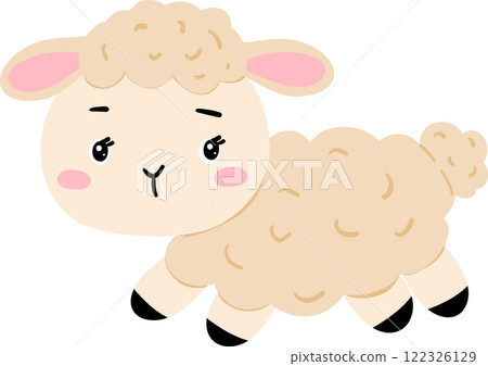 Sheep cartoon clipart and lamp illustration, symbolizing Easter Day with the gentle lamb, capturing the essence of Easter celebration and Christian art featuring religious imagery. Sheep cartoon clipart and lamp illustration, symbolizing Easter Day with the gentle lamb, capturing the essence of Easter celebration and Christian art featuring religious imagery. 122326129