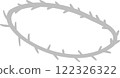 A powerful "Crown of Thorns" clipart representing the suffering of Jesus during the Easter story, perfect for religious artwork, Passion of Christ illustrations, and Christian-themed projects. 122326322