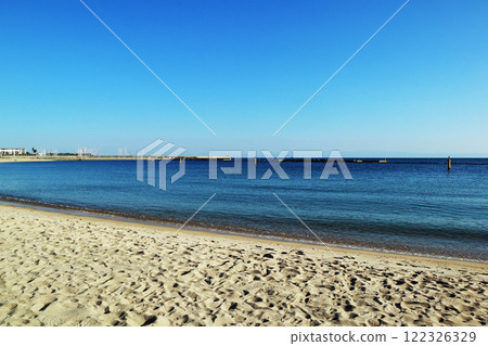 Sandy beach and sea Sandy beach and sea 122326329