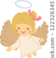 a cute whimsical angel cartoon clipart 122326345