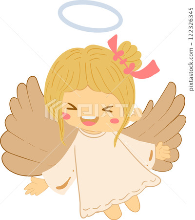 a cute whimsical angel cartoon clipart 122326345