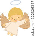 a cute whimsical angel cartoon clipart 122326347