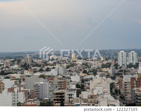 Panoramic view of the city from the tower of the Cardinales Cofico complexafter the rain 122327105