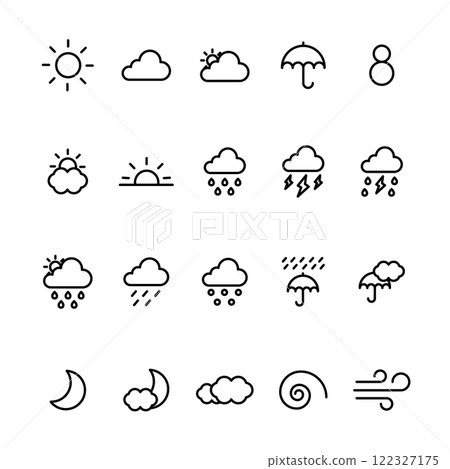 Weather icon set 122327175