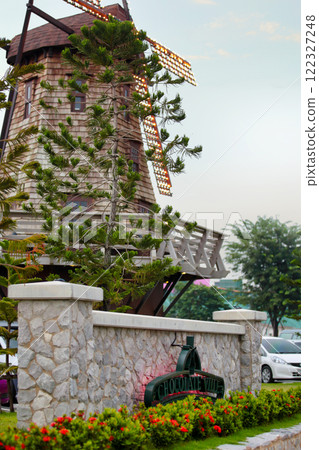 The Wooden windmill at the entrance of Chocolate Ville 122327248