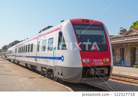 Train at the Split railway station Train at the Split railway station 122327738