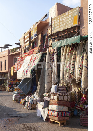 Carpet dealer in the Medina in Marrakesh 122327760