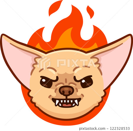 Angry snarling Chihuahua drawing 122328533