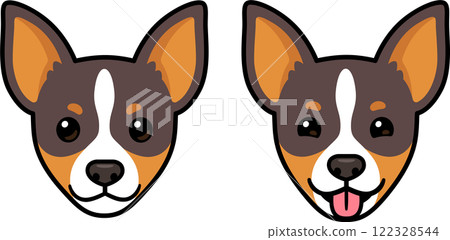 Cute cartoon Terrier dog face 122328544