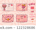 Valentine day love letter envelope set 122328686