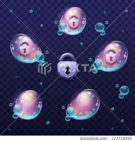 Water Bubble Set Vector Illustration 122328690