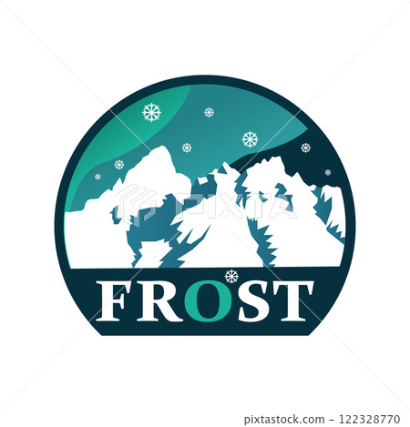 aurora borealis and frost logo aurora borealis and frost logo 122328770