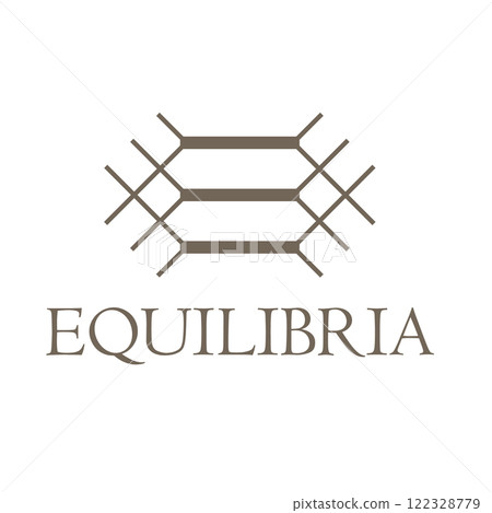 Symmetric letter E logo design Symmetric letter E logo design 122328779