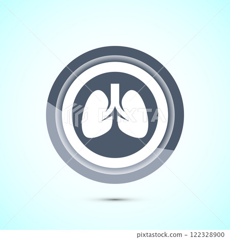 Lungs health care icon design illustration. Healthcare and medical icon sign. Button design Lungs health care icon design illustration. Healthcare and medical icon sign. Button design 122328900