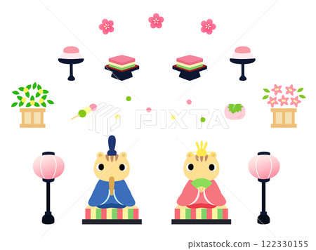 Hinamatsuri illustration set: Squirrel 122330155
