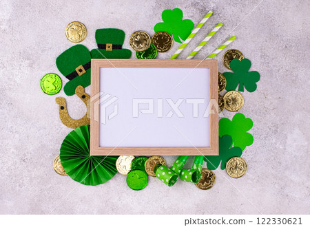 St. Patricks Day background with shamrock 122330621