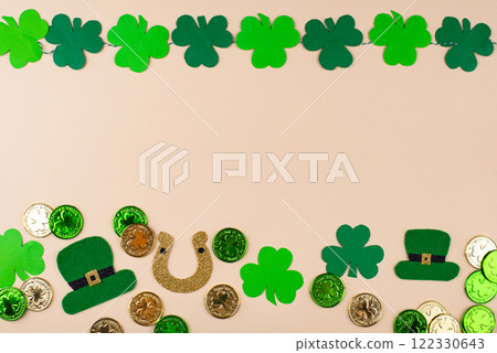 St. Patricks Day background with shamrock 122330643
