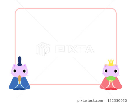 Square frame for Hinamatsuri Cat dolls 122330950
