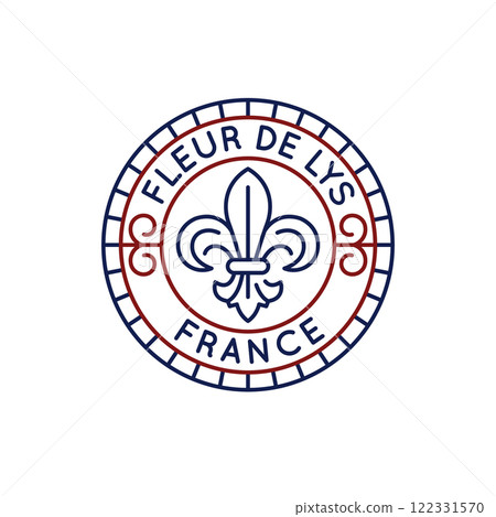Simple Logo with Fleur-de-Lis Icon 122331570