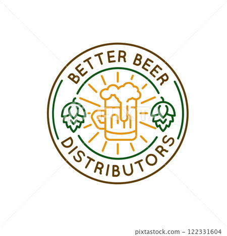 Simple Logo with Better Beer icon Simple Logo with Better Beer icon 122331604