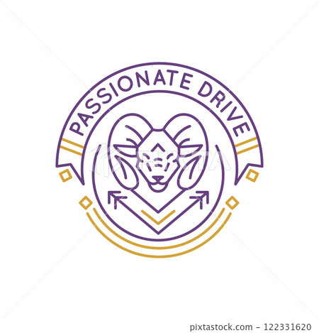 Simple Logo with Capricorn Zodiac Icon 122331620