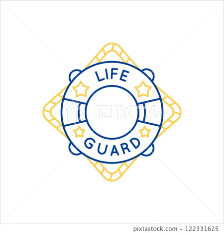 Simple Logo with Life Guard icon 122331625