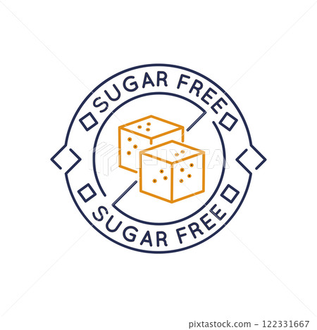 Simple Logo with Sugar Free Icon 122331667