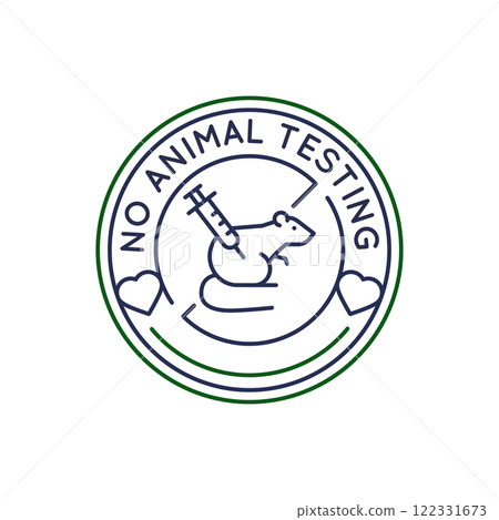Simple Logo with Lab Mouse with Syringe Icon Simple Logo with Lab Mouse with Syringe Icon 122331673