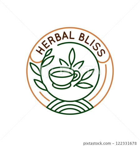 Simple Logo with Herbal Bliss Icon Simple Logo with Herbal Bliss Icon 122331678