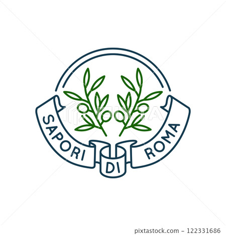 Simple Logo with Olive icon 122331686