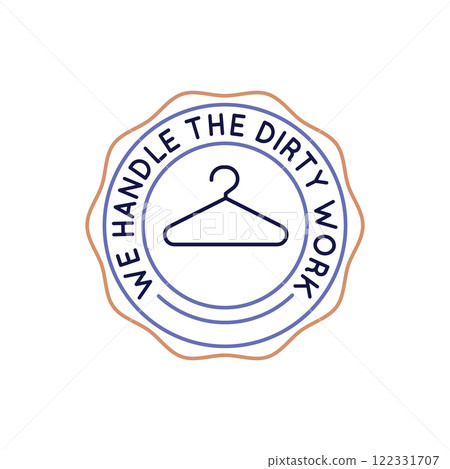 Simple Logo with handle the dirty work Icon 122331707