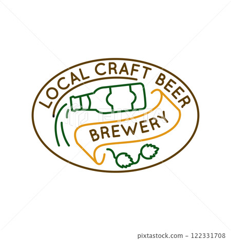 Simple Logo with Local Craft Beer Brewery icon Simple Logo with Local Craft Beer Brewery icon 122331708