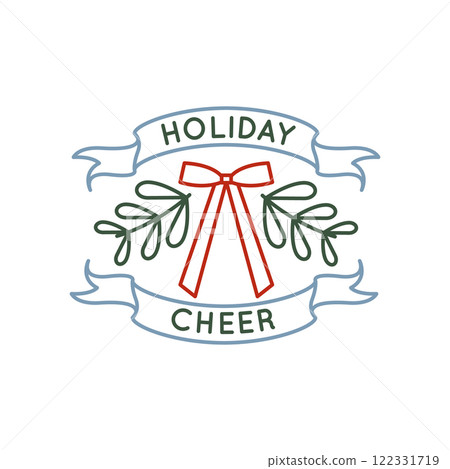 Simple Logo with Holiday cheer icon Simple Logo with Holiday cheer icon 122331719
