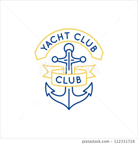 Simple Logo with Yacht Club icon Simple Logo with Yacht Club icon 122331728